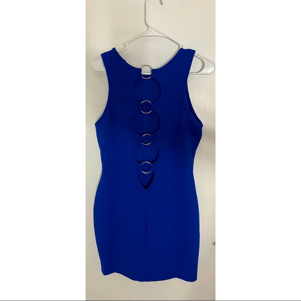 SYMPHONY BRAND NEW Blue fitted dress size LARGE